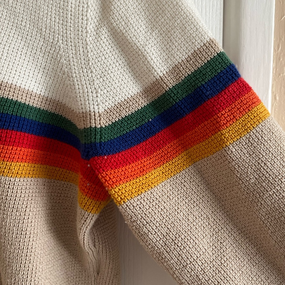 Outerknown cotton 70s inspired striped sweater M - Picture 3 of 10